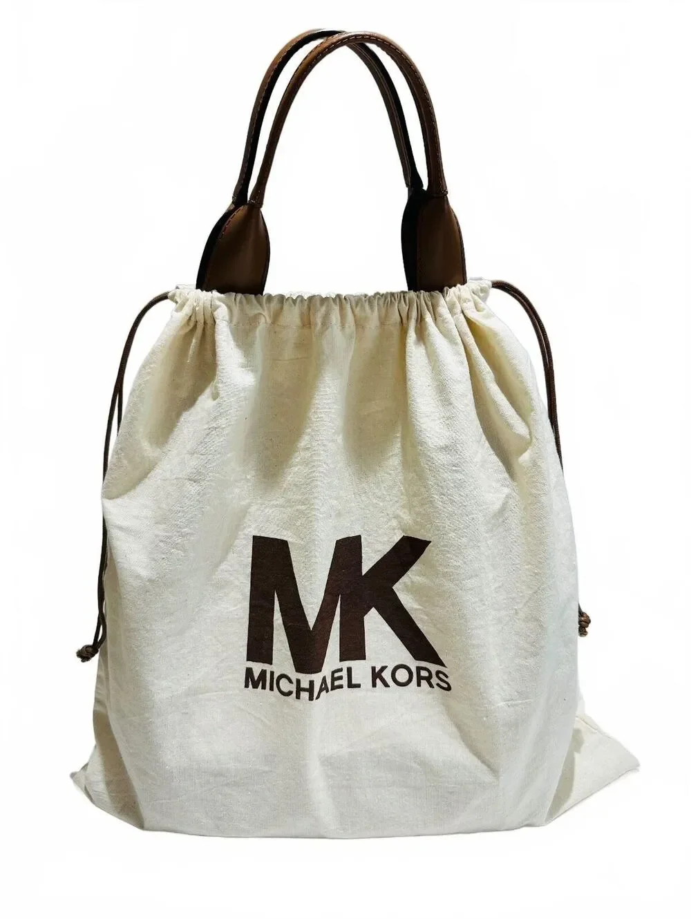 Michael Kors Brown Leather & Canvas Shoulder Bag with Dust Bag
